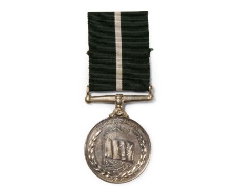 1948. The medal, which is made of silver, is 36 mm in diameter and suspended by a ribbon 32mm in width of dark green with a n