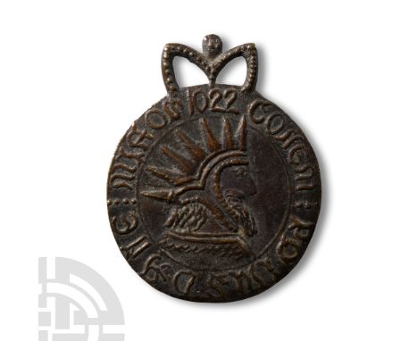 19th century A.D.. By William Smith and Charles Eaton; obverse: head with radiate crown; reverse: crowned figure with dagger 