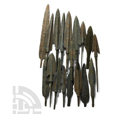 Circa 13th-9th century B.C.. Including triangular, leaf-shaped, barbed and other types. See Khorasani, M.M., Arms and Armour 