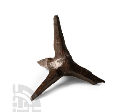 4th century A.D. or later. Hand-forged with square-section spikes. Bailey, G., Detector Finds 5, Witham, 2002, p.79, fig.1. 8