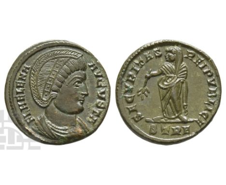 AD 324-328/30.. FL HELENA AVGVSTA, diademed and draped bust to right / SECVRITAS REIPVBLICE, Securitas standing facing, head 