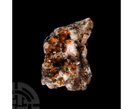 Displaying toffee-brown, chocolate-brown and greyish white colours, collection number 123.  165 grams, 73 mm (2 7/8 in.). Acq