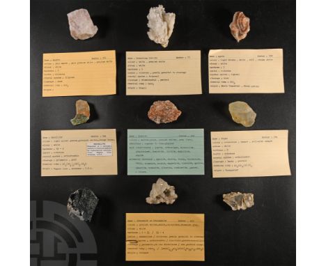 Comprising: branching calcite from Brazil, collection number 77; agate from North Transvaal, South Africa, collection number 