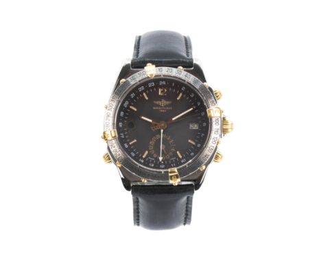 Breitling DuographAutomatik, Ref.-Nr. B15047 | Individual-Nr. 1664, Gehäuse Stahl/Gelbgold, Durchmesser 42 mm, Lederarmband, 