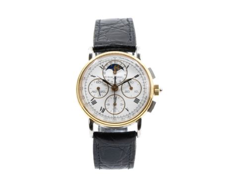 Baume &amp; Mercier MondphaseHandaufzug, Ref.-Nr. 6102099 | Individual-Nr. 1452948, Tachymeter, Gehäuse Stahl/Gelbgold, Durch