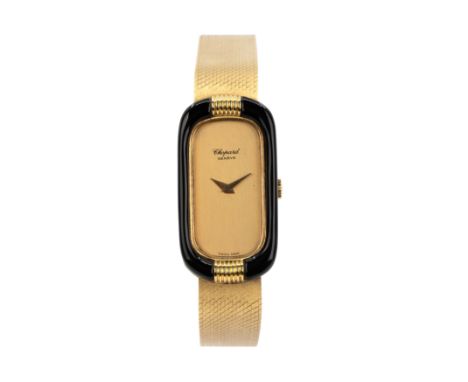 Chopard Baignoire VintageHandaufzug, Gehäuse-Nr. 104865 | Ref.-Nr. 5074 1, Gehäuse 750 Gelbgold, punziert und Onyx, Gehäuse 1