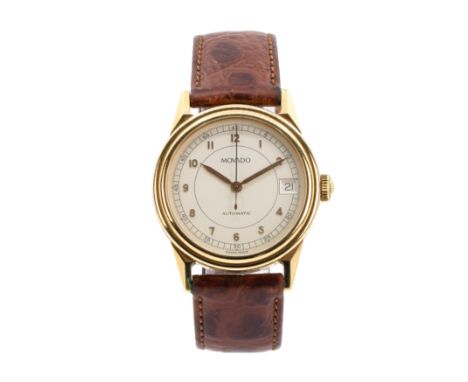 Movado HerrenarmbanduhrAutomatik, Ref.-Nr. 40.A9.880 | Indiviual-Nr. 056, Gehäuse 750 Gelbgold, punziert, Durchmesser 36 mm, 