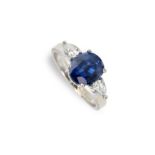 Saphir-Diamantring