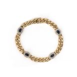 Panzerarmband mit Saphircabochons