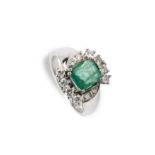 Smaragd-Diamantring