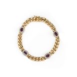 Panzerarmband mit Rubincabochons