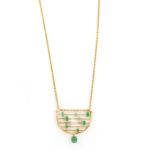 Smaragd-Diamantcollier