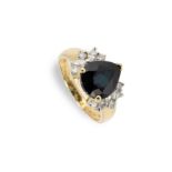 Saphir-Diamantring