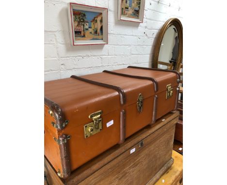 A vintage trunk. 