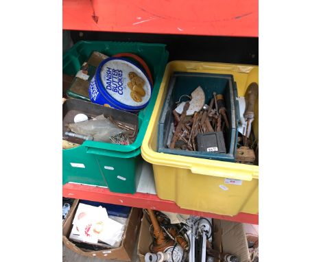 2 boxes of misc tools 