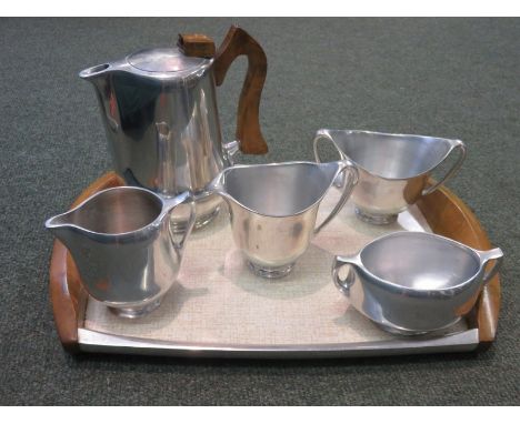 PICQUOT, a 6 piece tea service with tray