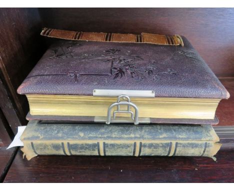 EDWARDIAN TOPOGRAPHICAL PHOTO ALBUM,  a leather bound English and European topograghical album including some by Valentine, t