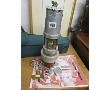 SAFETY LAMP, Thames Water patent safety lamp with key and related booklets