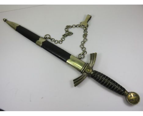 GERMAN MILITARY, Second World War Third Reich,  First No. 1st pattern Luftwaffe dagger by Helbig with nickel fittings and ori