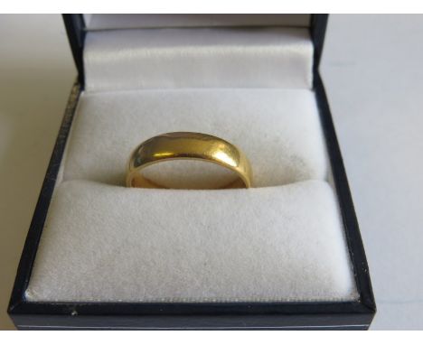 GOLD BAND RING, 22ct yellow gold band ring, 4.6 grams, size K/L