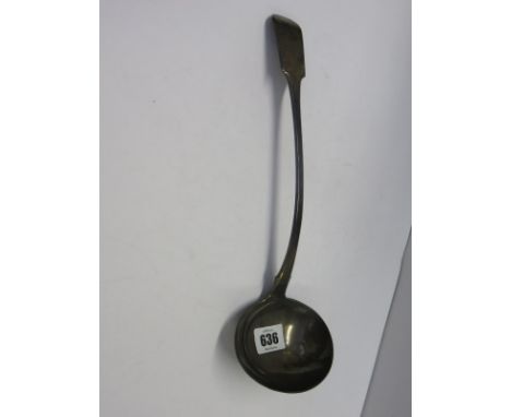 LATE GEORGIAN LADLE, HM silver fiddle pattern soup ladle, London 1822, maker WS. 6oz