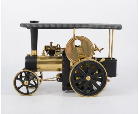 Wilesco Germany live steam brass traction engine, unboxed.