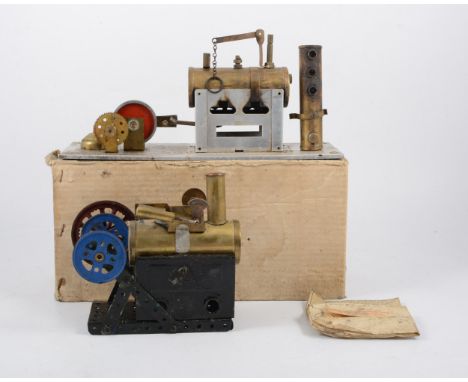 Mamod staitionary live steam engine, along with a similar engine, not marked, boxed, (2). 