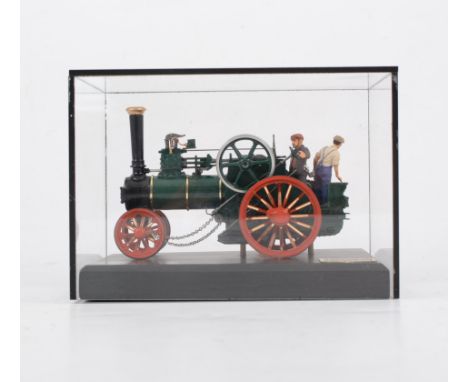 A Bassett-Lowke steam traction engine model, 15cm length, cased.