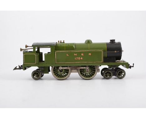 Hornby 0 gauge railways no.2 Special Tank Locomotive; no.1784 LNER, clockwork 4-4-2, light green. 