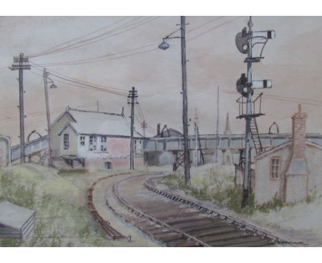 R K KernickRailway SidingsBute DocksWatercolourTogether with three other pictures