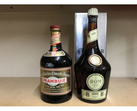 DOM B&B LIQUEUR - ONE LITRE Brandy Liqueur A combination of Benedictine and congnac. One litre, 40% volume. DRAMBUIE ONE LITR