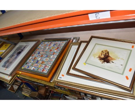 A SMALL QUANTITY OF PICTURES AND PRINTS INCLUDING DAVID SHEPHERD ETC, David Shepherd signed prints comprise Hot-Potami 99/850