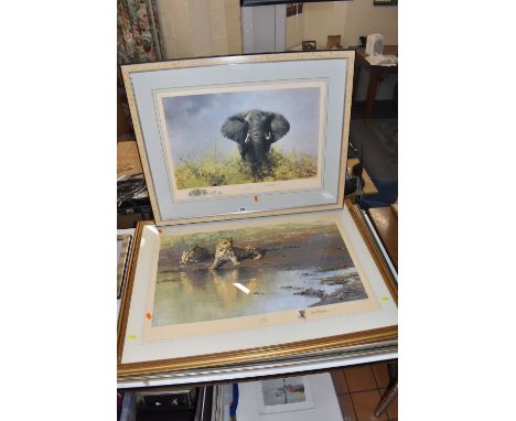DAVID SHEPHERD AND ANTHONY GIBBS SIGNED LIMITED EDITION PRINTS, comprising David Shepherd (1931-2017) 'Old Charlie' and Afric