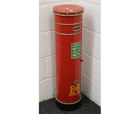 A cupboard formed as a pillar box. 90 cm high.