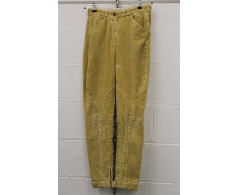 A pair of ladies' Hermes vintage-style corduroy jodhpurs, waist 28".