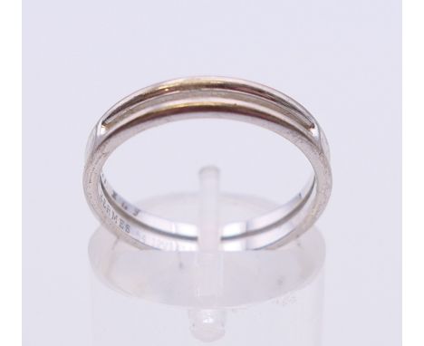 An 18 K white gold Hermes ring, ring size N, 3.2 grammes.