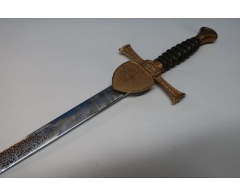 Wilkinson Sword presentation sword with engraved detail Bryan Martin Coming Of Age January 18th 1978, with gilt metal cross p
