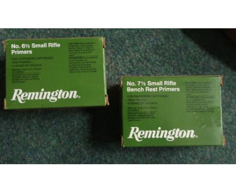 Remington 6 1/2 small rifle primers and 7 1/2 small rifle bench rest primers 