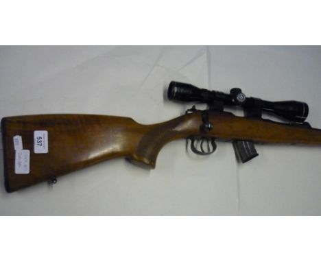 Brno Arms Mod 2-E .22 bolt action rifle with detachable magazine, fitted with sound moderator and Nikko Sterling Silver Crown