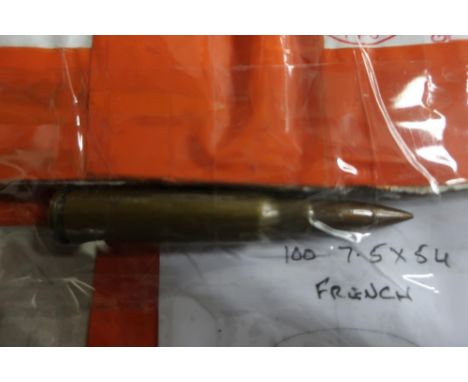 One hundred rounds of French 7.5 x 54 rifle ammunition (section one certificate required) 