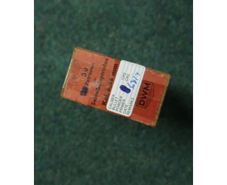 One hundred and fifty rounds of 25 caliber (6.35mm) pistol ammunition  (section one certificate) 
