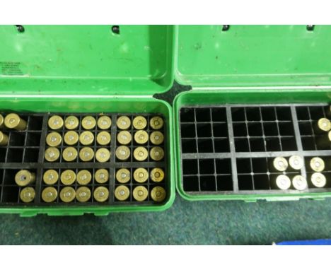 Twenty two rounds of 45 70 rifle ammunition and thirty three rounds of 45 70 primed cartridges  (section one certificate requ
