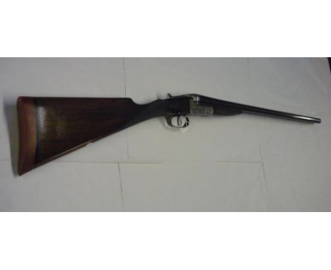R Leach 12 bore side by side ejector shotgun with 28 inch barrels, choke 3/4 &amp; 1/4, 14 3/4 inch straight through stock wi