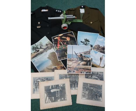 No.2 Army dress jacket with various assorted buttons, a St Johns Ambulance London District jacket with various buttons, vario