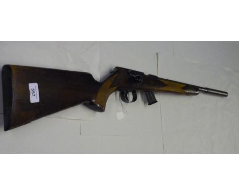 Anshutz .22 bolt action rifle with detachable magazine and sound moderator, serial no. 1437665 (section 1 certificate require
