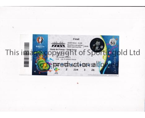 EURO 2016 FINAL / FRANCE     Ticket for Portugal v France in Paris 10/7/2016.    Very good