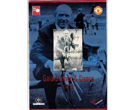 MANCHESTER UNITED AUTOGRAPHS   Gala Dinner brochure issued in 1993 to celebrate 25 years since winning the European Cup. It i