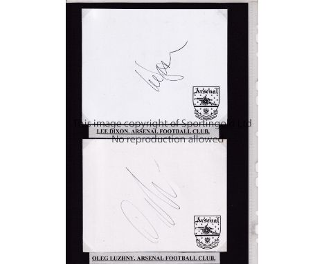 ARSENAL AUTOGRAPHS     Seventy four white cards, each with the Arsenal logo, individually signed including Charlie George, Ia