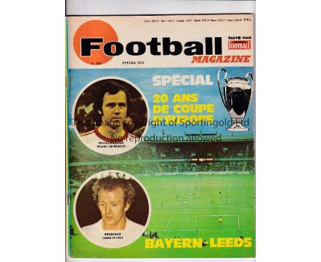 EUROPEAN CUP FINAL 1975       France Football special edition for the Leeds United v Bayern Munich Final in Paris. The magazi
