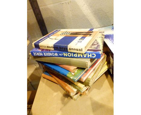 Twelve vintage childrens books including Champion the Wonder Horse